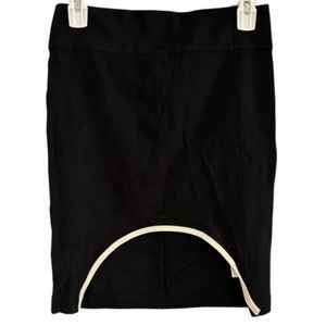 FACEHUNTER BLACK STRETCH ZIP CLOSE SKIRT SMALL